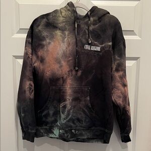 Black and Brown Tie-Dye Hoodie